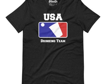 USA Drinking Team Funny Party Beer Pong Unisex T-shirt
