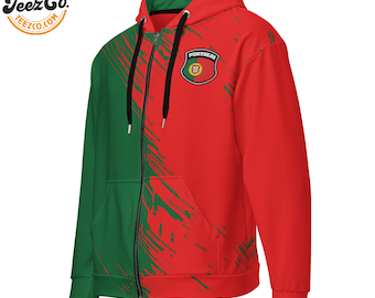Portugal Unisex Zip Hoodie