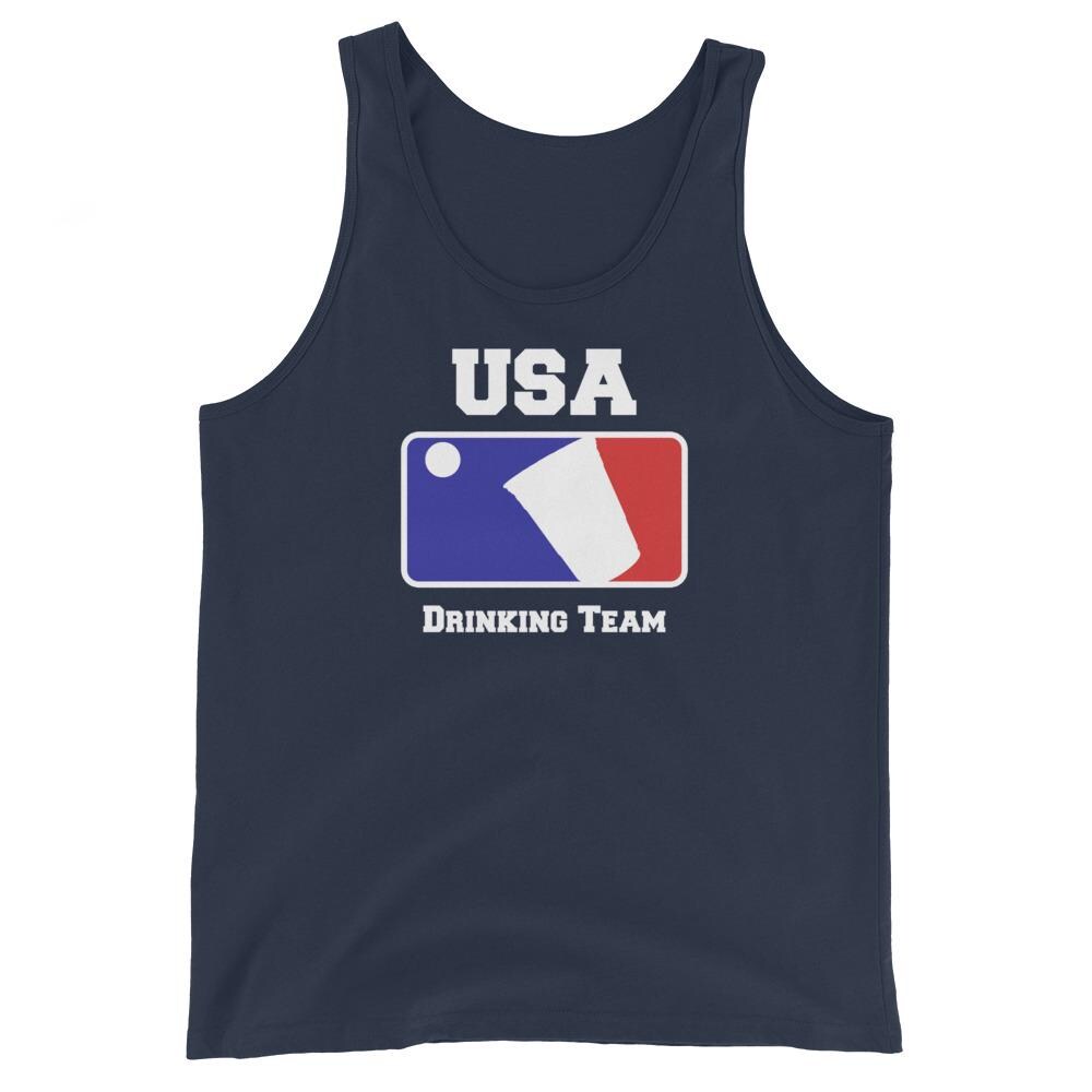 USA Drinking Team Funny Party Beer Pong Unisex Tank Top