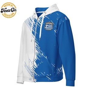 Greece Flag Unisex Zip Hoodie