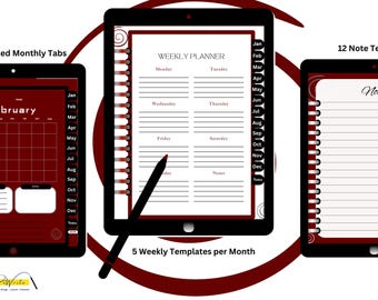 My Digital Planner #4 Affirmations Goals And Accomplishments / iPad/Tablet GoodNotes Weekly/Yearly Planner With Hyperlinks For Customization