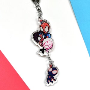 Spiderverse Friends Linking Epoxy Acrylic Charm