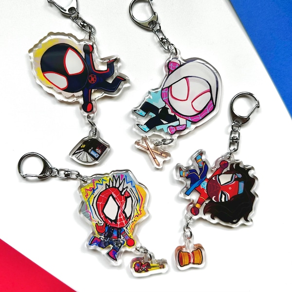 Spiderverse Character Linking Epoxy Acrylic Charms