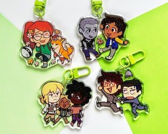 Infinity Train Glitter Epoxy Acrylic Charms