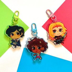 Amphibia Calamity Trio Glitter Epoxy Charms