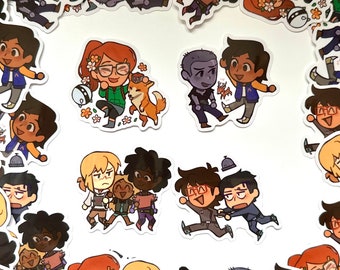 Infinity Train Character Clear Vinyl Stickers Book 1, 2, 3 and 4