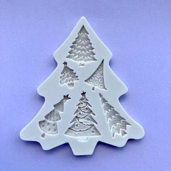 Christmas Tree Silicone Mould, Earring Making Polymer Clay Mold, Resin Art, jewellery making supplies tools craft cutters, Stud mold