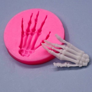 Halloween Skeleton Hand Silicone Mould, Earring Making Polymer Clay Mold, Resin Art, jewellery making supplies tools, Chocolate