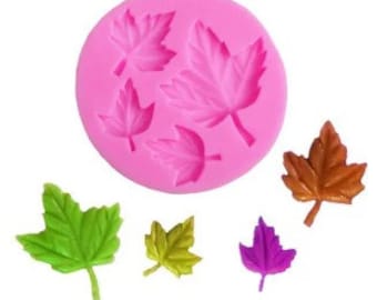 Autumn Leaf Silicone Mould, Plant Polymer Clay Mould, Resin Art, jewellery making Charm supplies tools, craft cutters, oven safe