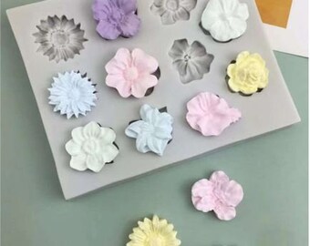 Flower Silicone Mould, Daisy Polymer Clay Mold, Petal Resin Art, jewellery making Charm supplies tools, Floral craft cutters, Rose mould