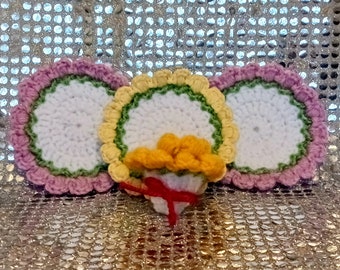 Crochet Flower Coasters/ Crochet Coffee Sleeve/ Cute Coffee Cozy Coaster/ 8-12-16oz