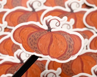 Pumpkin Sticker / Halloween Pumpkin Sticker/ Vinyl Sticker / Waterproof Sticker /Hydroflask Sticker