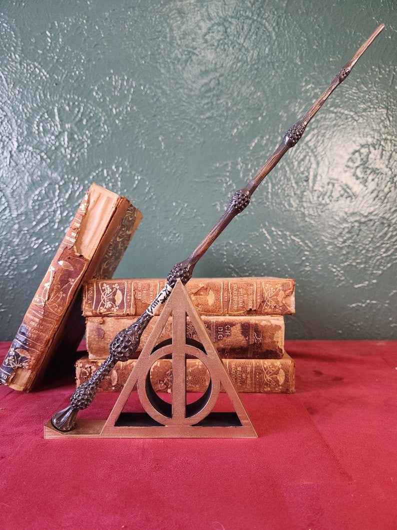 Harry Potter deathly Hallows Wand Holder 6.5x1x5 wands Not Included Etsy