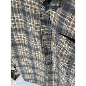 Vintage Pendleton Shirt Mens XL Brown Blue Plaid Wool Flannel Made USA 90s image 5