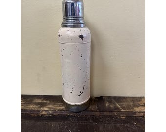 Vintage Stanley metalen thermoskan supervacuüm met kurk, originele goede staat, gelezen