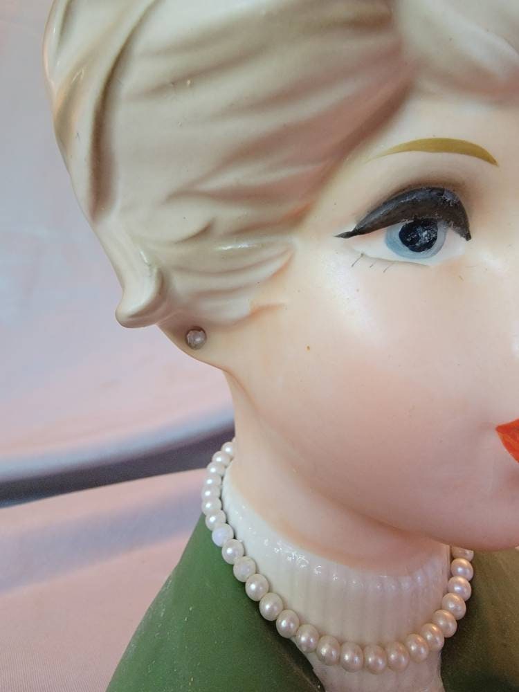 Vintage Napco Lady Head Vase C8497 Etsy