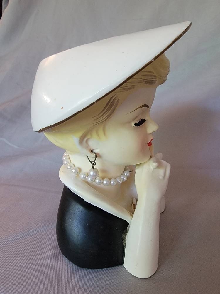 Vintage RUBENS Lady Head Vase Etsy