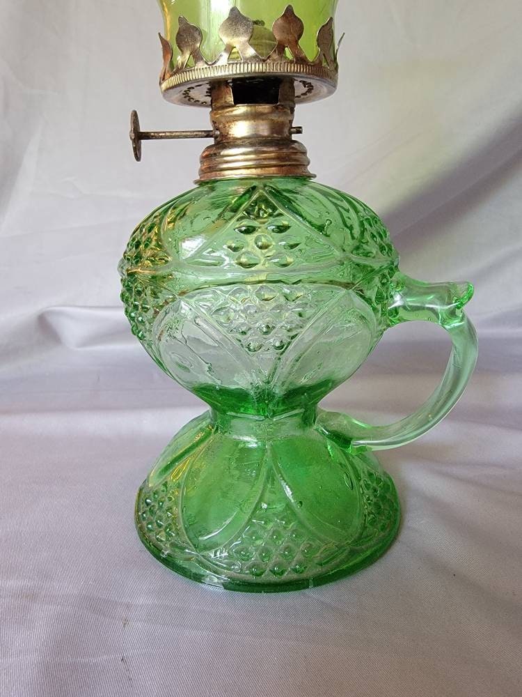 Vintage Green Oil Lamp Hong Kong Etsy