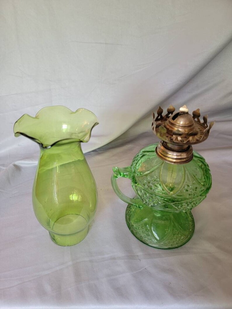 Vintage Green Oil Lamp Hong Kong Etsy Australia