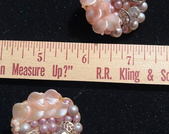 Vintage Miriam Haskell Style Clip sobre pendientes