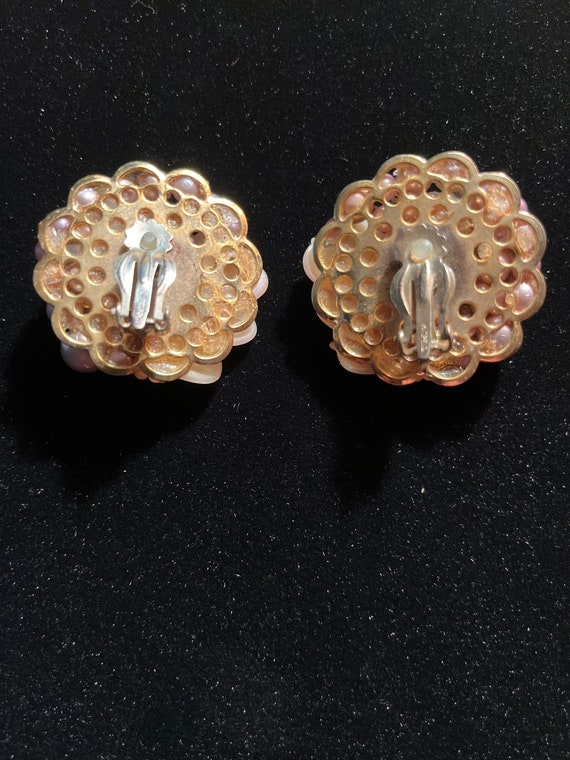 Vintage Miriam Haskell Style Clip on earrings - image 2