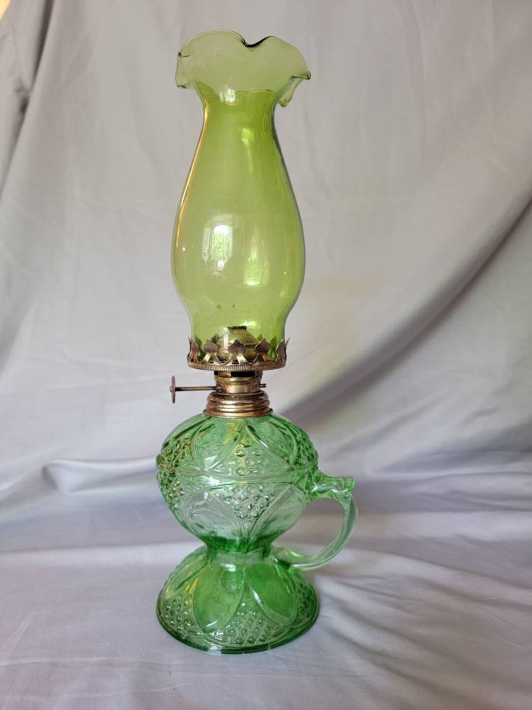 Vintage Green Oil Lamp Hong Kong Etsy