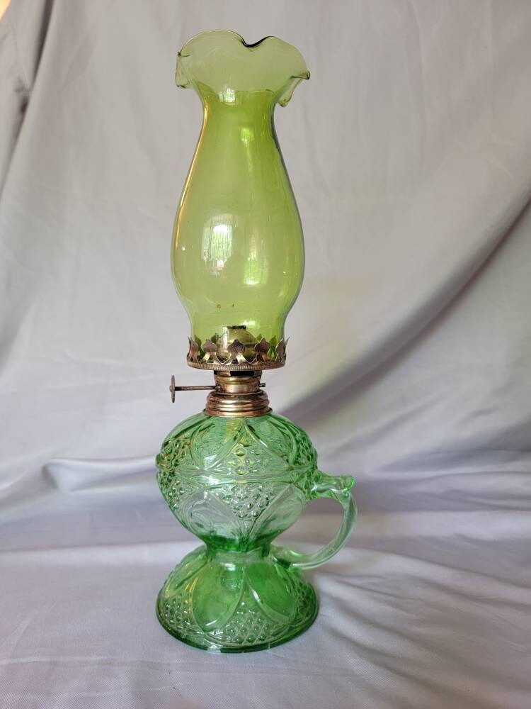 Vintage Green Oil Lamp Hong Kong Etsy