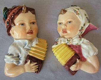 2 tapices de pared de tiza vintage