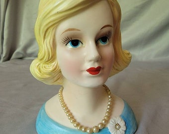 RARO Jarrón Vintage Lady Head