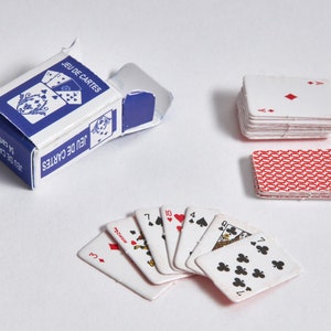 Wichtel Kartenspiel Spielkarten Poker Blau Miniatur