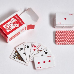 Wichtel Kartenspiel Spielkarten Poker Rot Miniatur