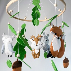 Woodland baby mobile, forest animal mobile, newborn gift, baby shower gift, nursery decor, woodland nursery.