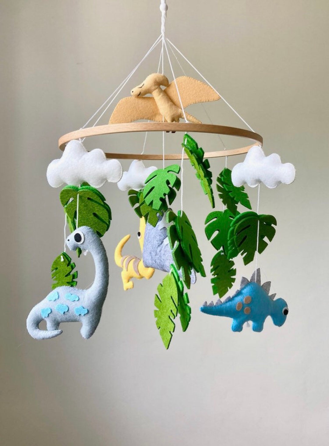 Dinosaur Baby Mobile, Dinosaur Nursery Decor, Dinosaur Crib Mobile, Baby Shower Gift, Newborn