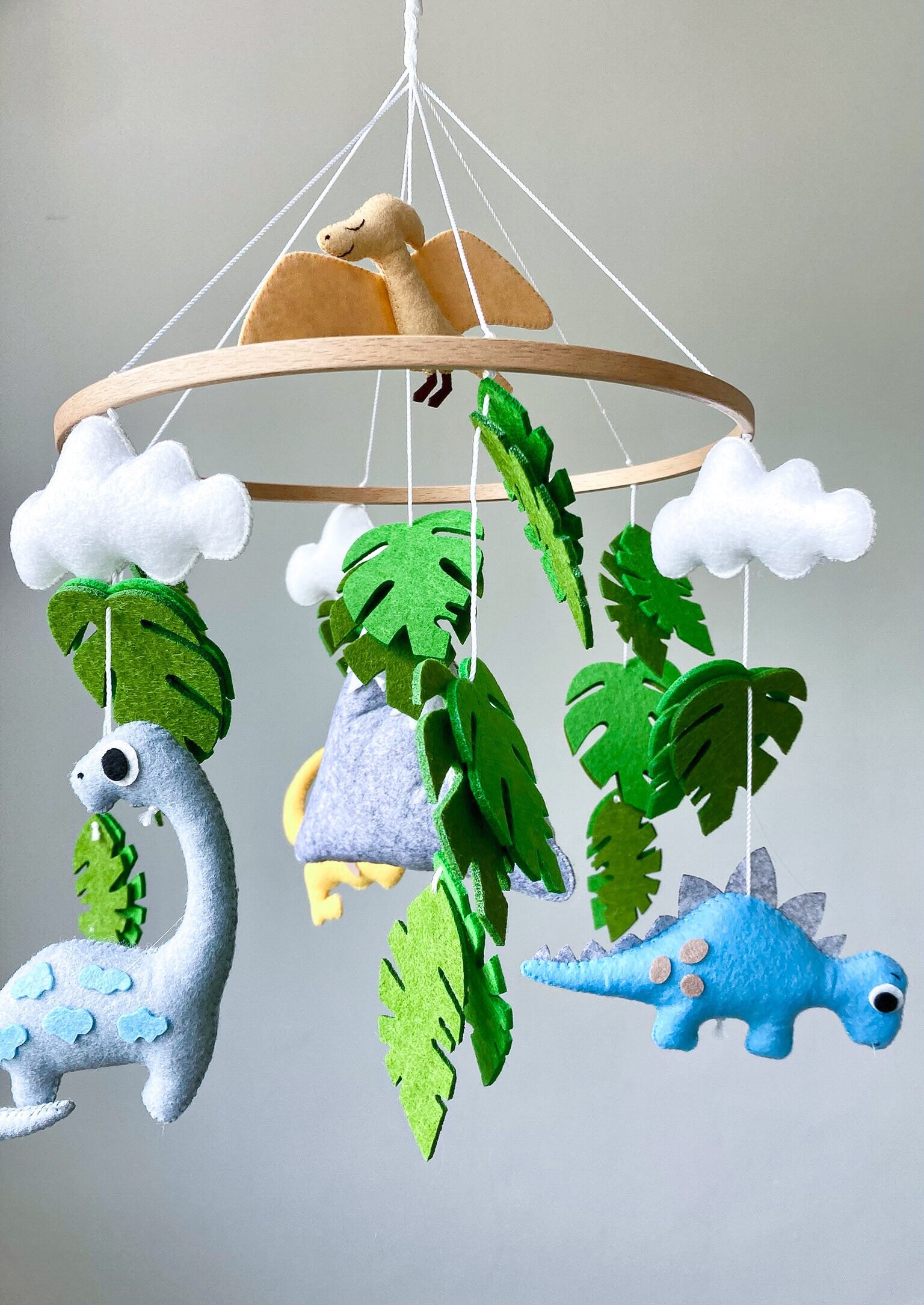 Dinosaur Baby Mobile Dinosaur Nursery Decor Dinosaur Crib Etsy