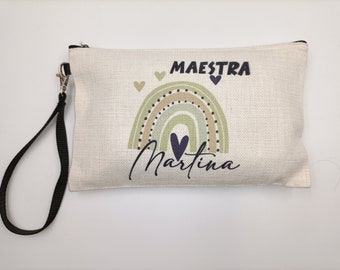 Pochette arcobaleno maestra - personalizzabile