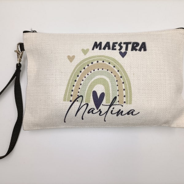 Pochette arcobaleno maestra - personalizzabile