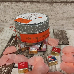 Barattolo cioccolatini personalizzati con messaggio - san valentino