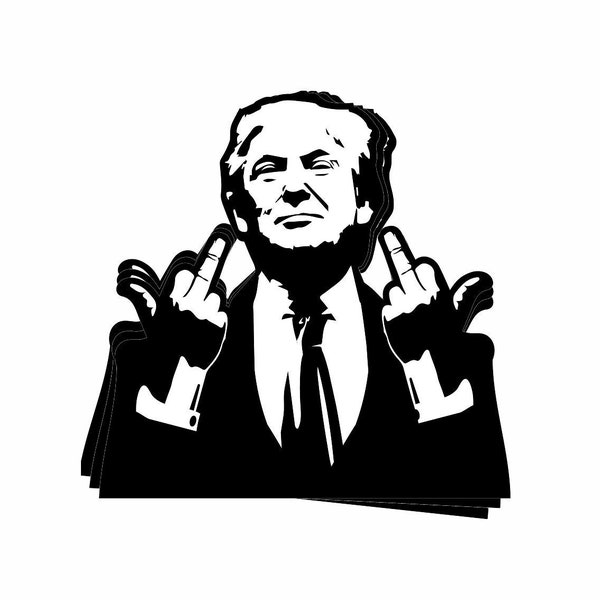 President Donald Trump Face,  Trump Middle Finger, MAGA Logo, Vector, Car, Emblem, SVG, PNG, jpeg, Cut File, Print, Digital, Cricut