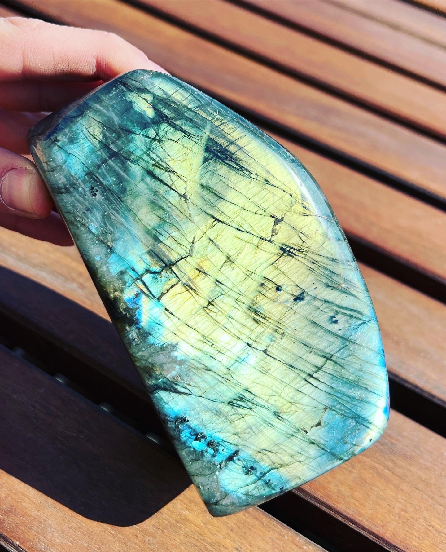 Labradorite Libre Forme Bleu Jaune