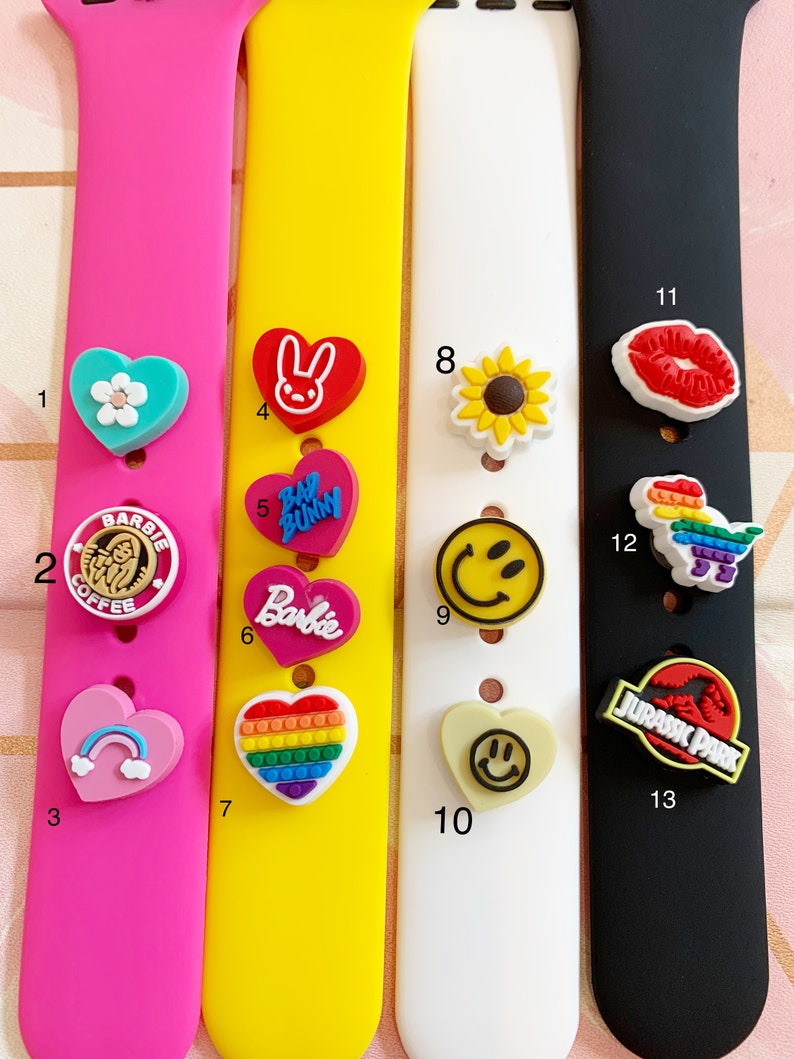 Watch Band Charms- bad bunny-kiss-smiley face 