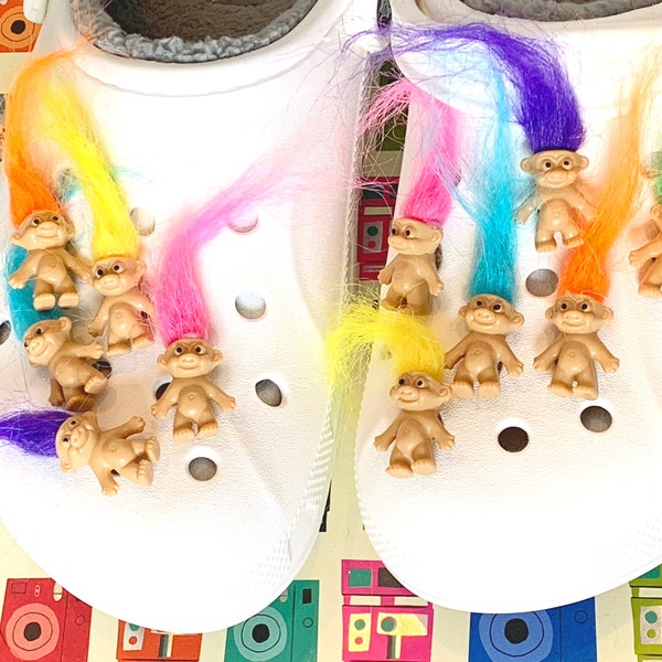 Rainbow Troll Shoe Charms