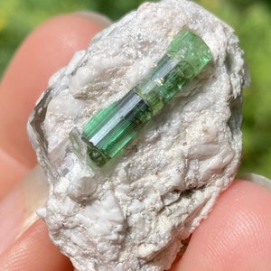 Green Tourmaline Quartz Matrix