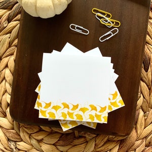 Ginkgo Leaves Sticky Notes  (Hand-painted illustrations)