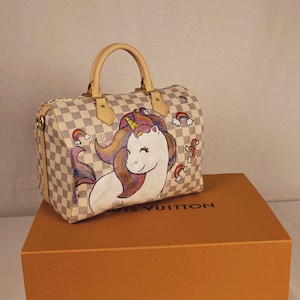 Louis Vuitton, Denim, Speedy 30, Patchwork, Authentic, Rare, Unicorn