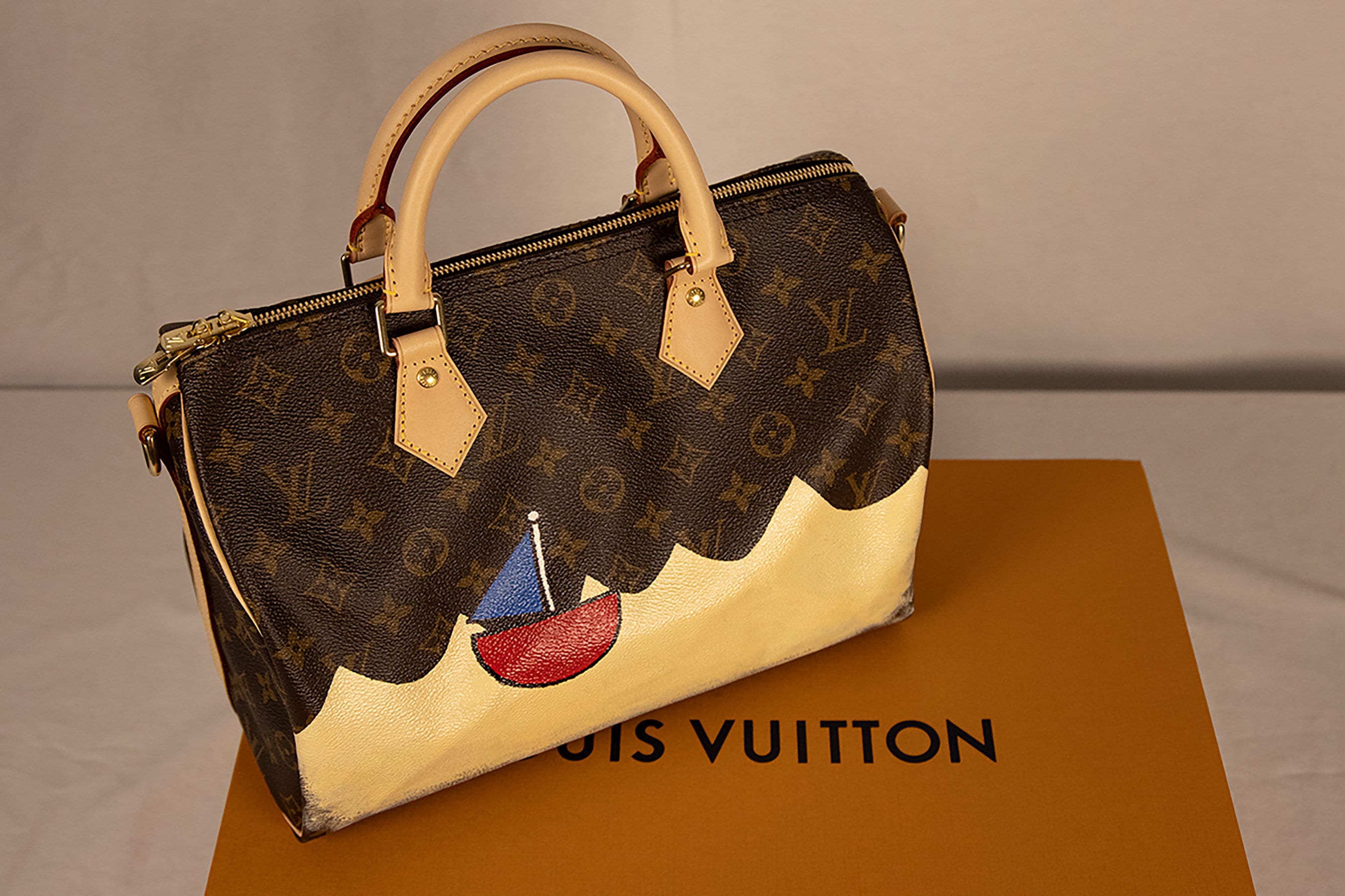 Louis Vuitton: Hand Painted Speedy 30 Monogram - Etsy