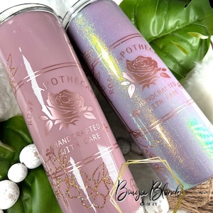 Glitter Rose Apothecary Schitts Creek Personalized/ Customized Stainless Steel Tumbler/ Can Cooler/ Wine Cup