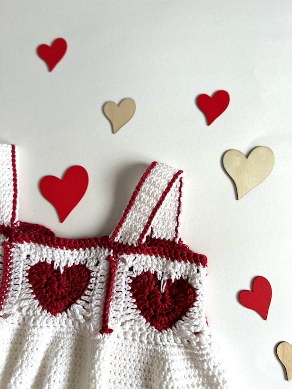 crochet heart dress written pattern : https://marifu6astore.s.gy/crochet-heart-dress | Crochet&Knitting by marifu6a