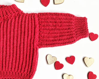 Crochet Sweater Pattern | Baby, Kids & Toddler Pullover | Unisex Knit-Look Jumper | Beginner-Friendly PDF