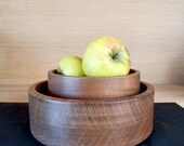 Gedrechselte Holzschale Walnuss | Obstschale | Dekoschale handgemacht im Bregenzerwald | Upcycling aus Holzresten