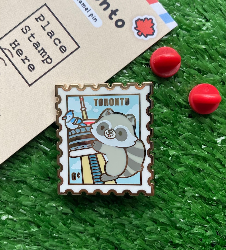 Toronto Pin Toronto Stamp Enamel Pin - Etsy